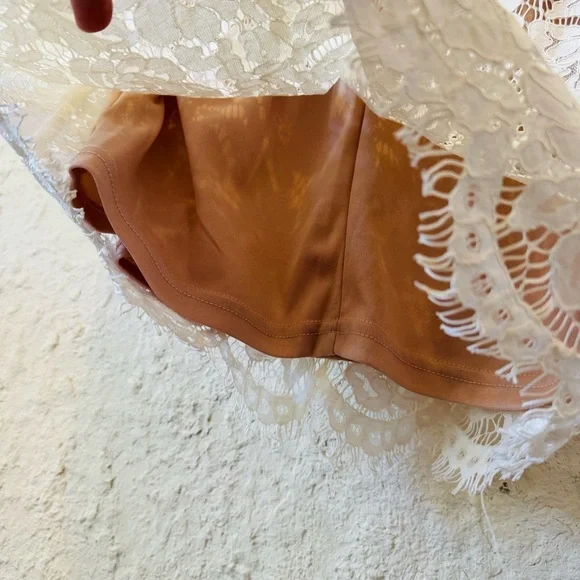 Lulus Me And You White Bodycon Lace Dress NWT Bridal Small - Picture 13 of 14